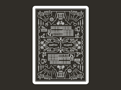 Back line art playing cards