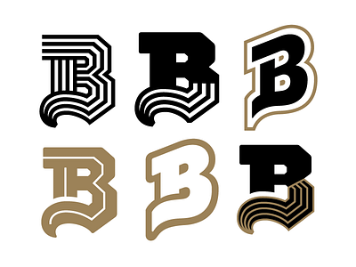 The Letter B b good lettering logo smooth swoosh baby very wow