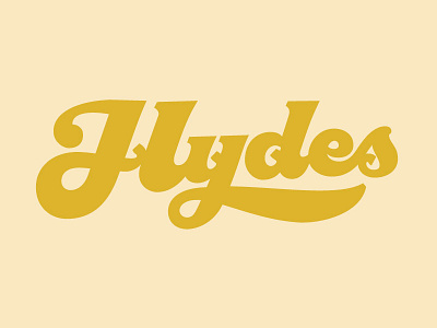 Hydes lettering logotype script