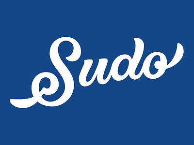 Sudo lettering script