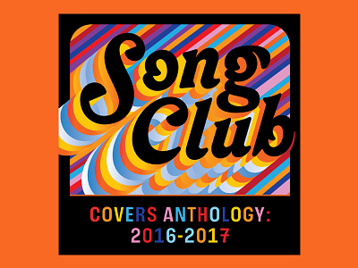 Song Club Cover album cover h e double hockey heck hell hell yeah lettering rainbow script yeah