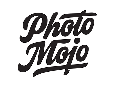 Photo Mojo hand lettering lettering logo