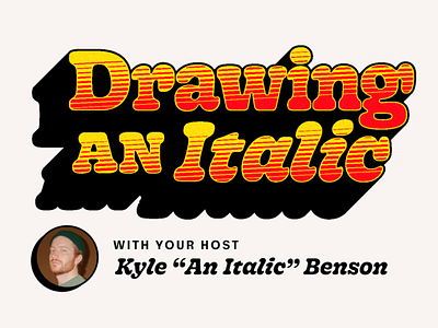 Drawing an Italic lettering skillshare type design typography