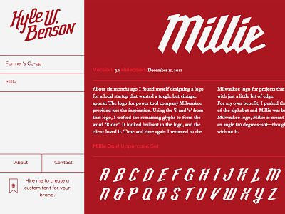 fonts.Kylewaynebenson.com fonts millie millie light open for business sale shop