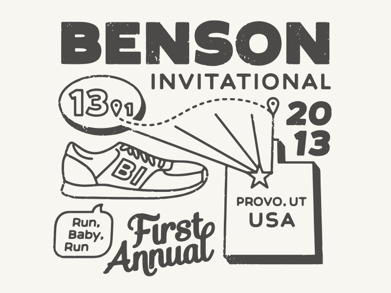 Benson Invitational T-Shirt fun provo race shoe t shirt utah