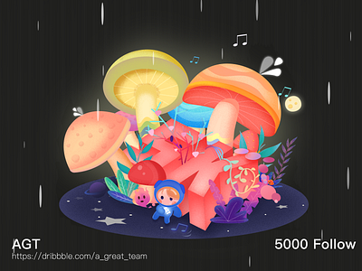 Team 5000 fans 商标 插图 插画 设计