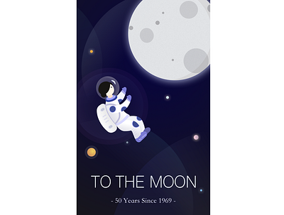 To the moon astronaut illustration moon vector art vector illustration