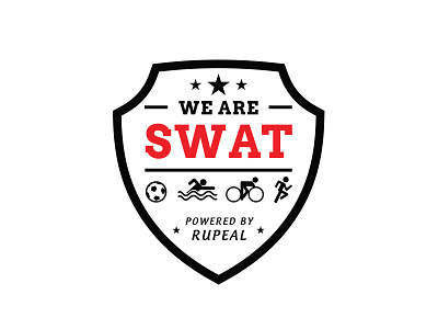 Weareswat Logo bike logo mark red run sports swim team