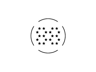 88 Constellations black and white circles constellation design logo numbers star