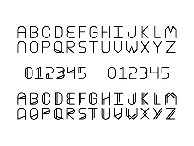 Semi-Dimensional typeface alphabet display glyphs numerals sans serif type typography