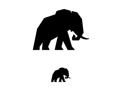 Elephant icon animal black and white clean elephant icon logo simple