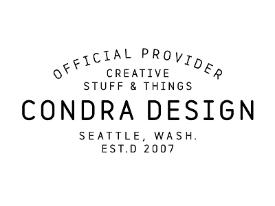 Condra Design logo update branding design logo stamp type