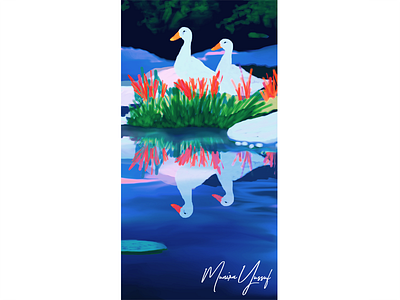 No Ugly Ducklings in a Beautiful World animal painting vector