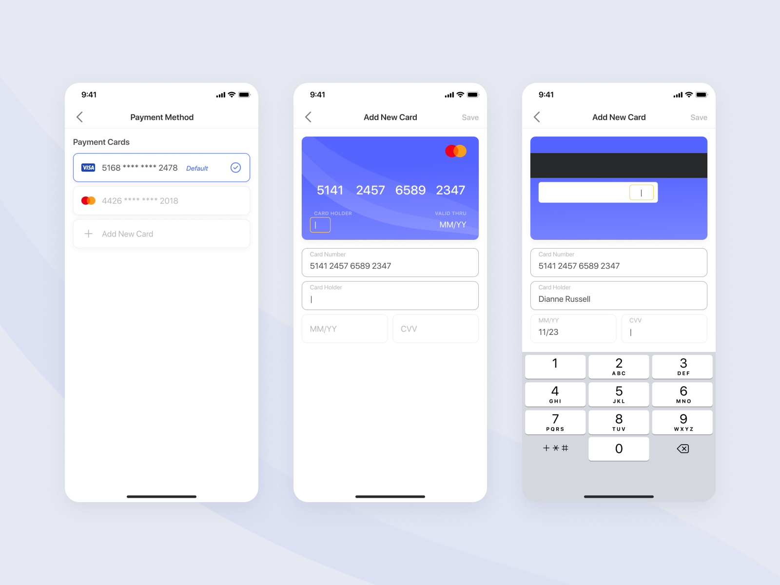 Payment Method - Add a New Credit Card by Viktoriia on Dribbble