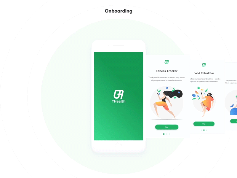 Onboarding Fitness App animation app design fitness gif illustration ios logo mobile onboarding ui ux vector web workout