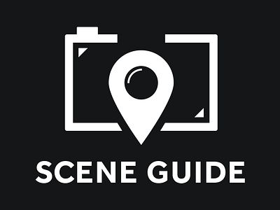 Scene Guide Logo black branding camera camera app camera icon camera logo design