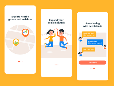 Onboarding Social App UI