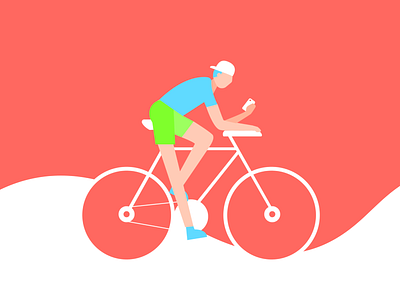 Cycling illustration bicycle bike bike ride cycling cyclist dailyui illustration sport ui uiux ux
