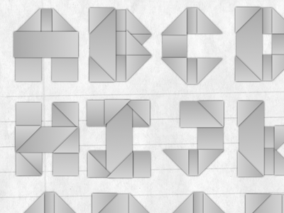 Paperfold font fold font paper