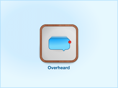 Overheard Icon blue conversation icon speech bubble
