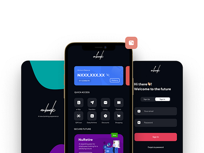 Fintech app concept