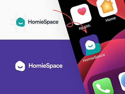 Homiespace Branding app app design branding figma finance green logo housing logo logo pattern purple logo real estate branding real estate logo realestate