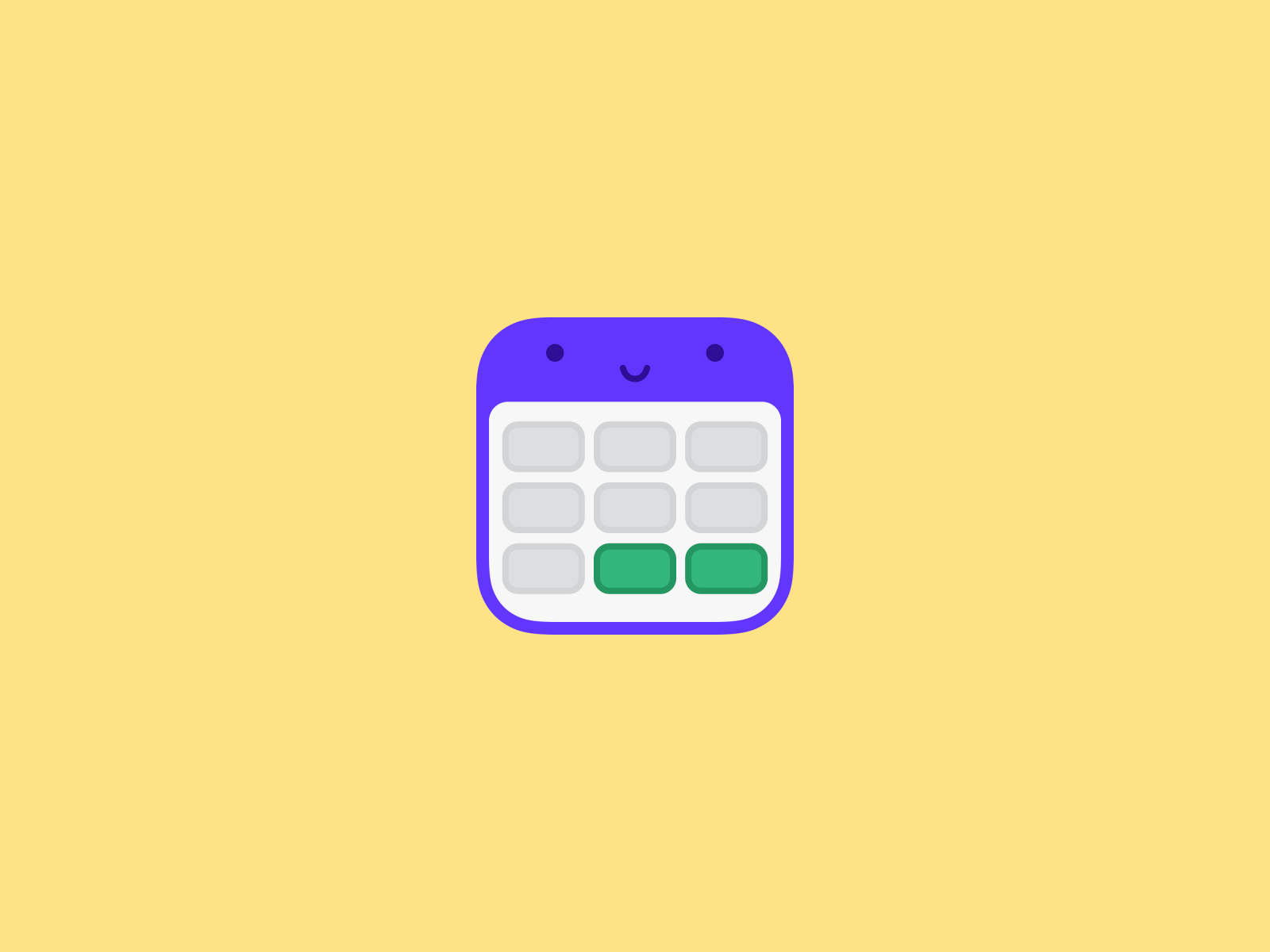 Playing Calendar Tetris Game animation calendar face icon iconography logo tetris ui ux