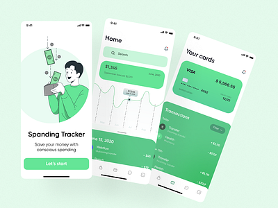 Finance Tracker App UI app branding design finance illustration minimal mobileapp money social media tracker ui uidesign uiux usd ux uxdesign