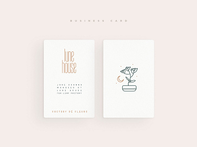 Lune Business Card botanical branding businesscard celestial clean design graphic design graphics illustration minimalistic mockup modern nature product