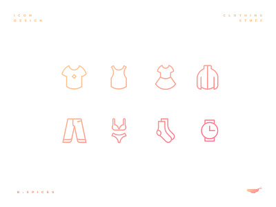 Clothing Icon Set clothing gradient graphics icon design icon set icons illustration minimalistic ui vector web web icons