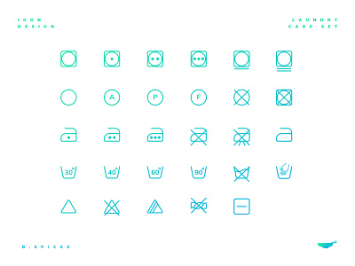 Laundry Care Icons branding clean clothing design gradient graphics icon icon set icons illustration laundry minimal product set simple ui vector