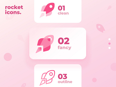 Rocket Icons app branding clean design graphic design graphics icons illustration logo minimalistic product ui vector