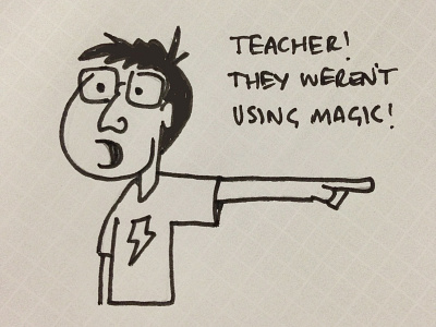 Harry P comic illustration lightning magic potter