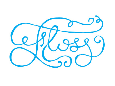 Flossin' illustration lettering script type