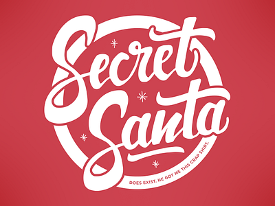 Secret Santa handlettering santa