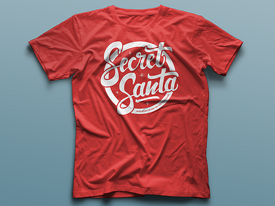 Secret Santa Tee handlettering santa tee