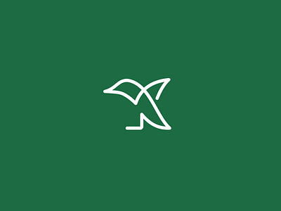 K + Bird logo bird k letter mark monogram smart symbol
