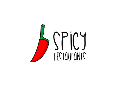 Spicy Restaurants chili knife logo pepper restaurant smart