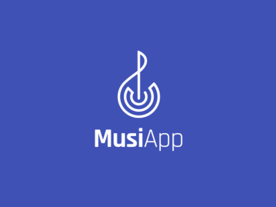 Musi App connection treble clef icon symbol logo smart music app music