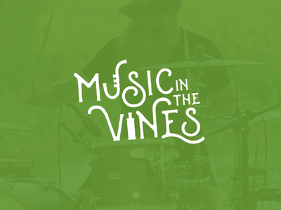 Music Ine The Vines bottle hidden letter logo music saxophone text wine