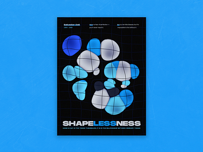 Poster blue c4d42 cinema 4d grid lines physician poster salvador dali shape elements soft spheres