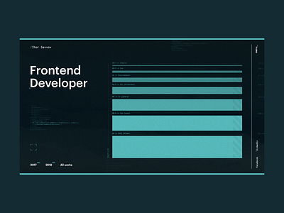 Frontend Developer Portfolio Concept code concept cyberpunk design front end frontend green hitech portfolio skills tech technology