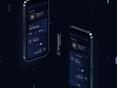 Stakenet Mobile Wallet Design bitcoin coins coins exchange crypto crypto wallet cryptocurrencies cryptocurrency cryptoworld dark ethereum mobile app design stakenet trading trading platform