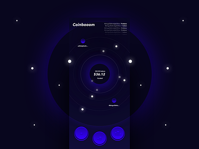 Coinbooom bitcoin blue crypto crypto gaming dark ethereal gambling mystic orbit space user interface