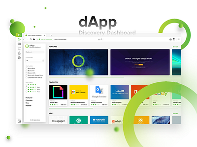 nOS dAPP Discovery Dashboard browser browser design crypto app dashboard discovery