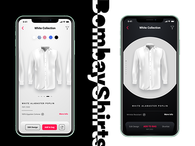 Bombay Shirts Mobile Redesign asos clothes e commerce app