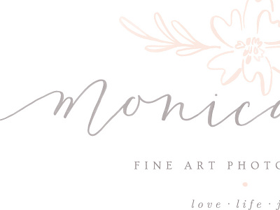 Monica Mae Logo branding hand lettering logo script watercolor