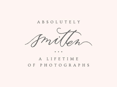 Absolutely Smitten branding hand lettering script