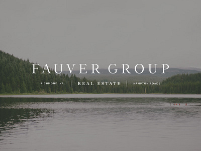 Fauver Group Logo brand identity real estate realtor logo serif