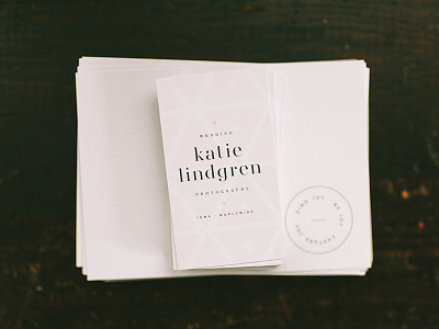 Katie Lindgren Stationery blush branding business cards geometric note cards photography branding triangle